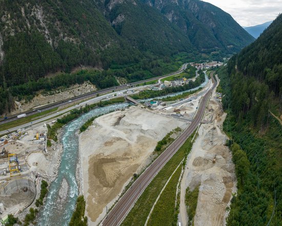 Isarco underpass construction site: tunnel work completed