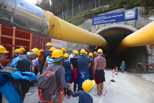 Tag des offenen Tunnels auf der BBT-Baustelle in Mauls am 18.09.2022