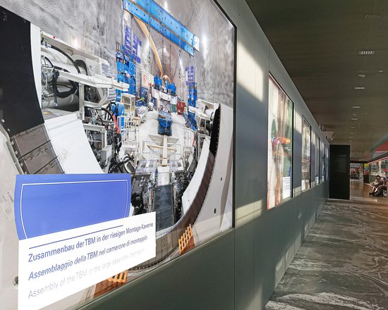 Tunnel boring machines: new exhibition on the Munich-Verona railway corridor at Innsbruck Central Station