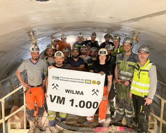 Wilma’s first kilometre: the Austrian TBM is advancing northwards