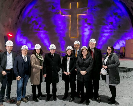 The Ministers for Transport of Italy and Austria and the EU Commissioner for Transport tour the BBT construction sites