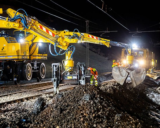 Isarco Underpass construction site: completed shift of the existing railway line