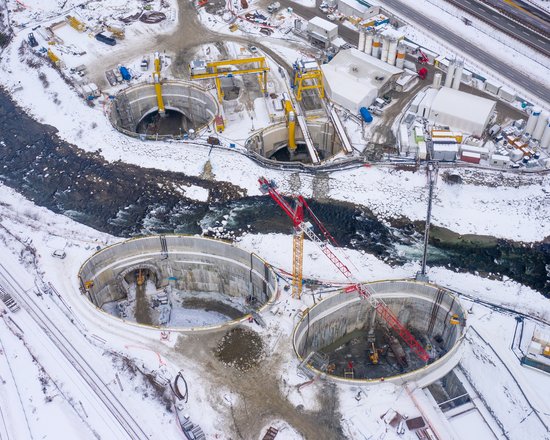 Baustelle Eisackunterquerung: die Vereisung der ersten Hauptröhre hat begonnen