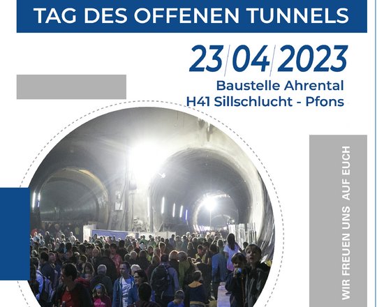 23. April 2023: Tag des offenen Tunnels auf der BBT-Baustelle Ahrental