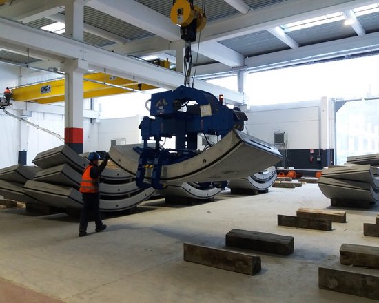 Produktion der Betonteile in der Tübbingfabrik im Riggertal angelaufen