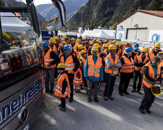 Open Tunnel Day at the BBT construction site in Mules