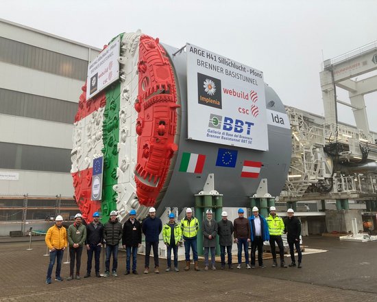 Collaudata la fresa “Ida” per la Galleria di Base del Brennero