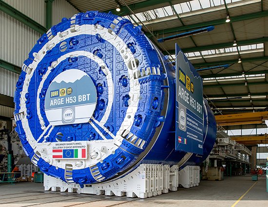 Tunnelbohrmaschine „Wilma“ für den Brenner Basistunnel abgenommen
