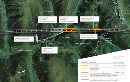 Baulos "H52 Hochstegen" - Übersichtsplan inkl. Darstellung des Baufortschrittes