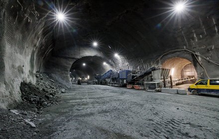 Baulos "H41 Sillschlucht-Pfons": Aufweitungskaverne Ost mit Brecheranlage bei Querschlag 8