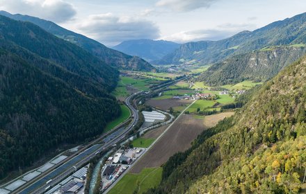 Mules construction site: aerial photography