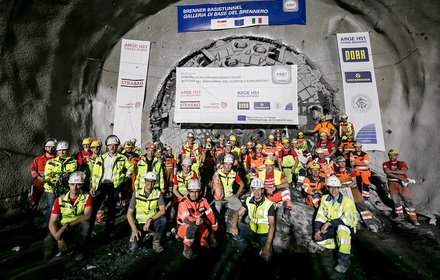 Breakthrough in the exploratory tunnel