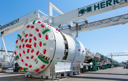TBM for the exploratory tunnel Mules-Brennero (excavation since May 2018)