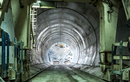 Eisackunterquerung - ausgekleideter Tunnel