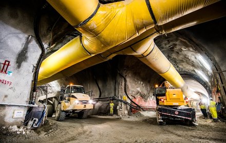 Kreuzung Zufahrtstunnel - Verbindungstunnel