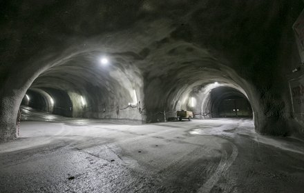 Baulos Tulfes-Pfons: Kreuzungsbereich zwischen Evakuierungstunnel West mit Verbindungsrampe West