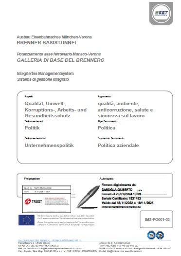 Qualità, ambiente, anticorruzione, salute e sicurezza sul lavoro