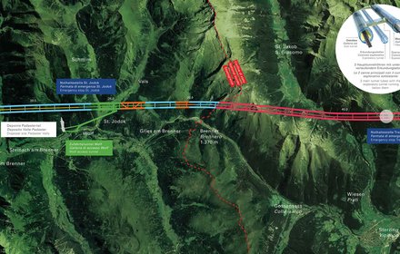 Plan of the Brenner Base Tunnel 2024