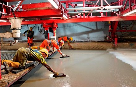 Smoothing the rail-bed by hand