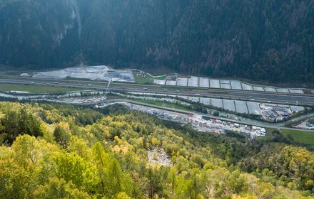 Mules construction site: aerial photography