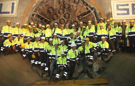 Aica-Mules tunnel breakthrough on 03/11/2010